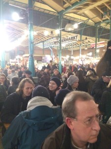 The packed market