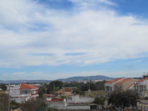 the view of Faro, Portugal as we drove in