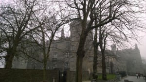 A view of Kilkenny Castle through the trees.