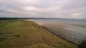 The beach from the top of the cliff