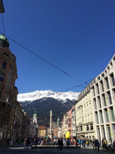 View from the city center of Innsbruck.