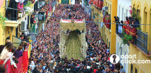 an image of a Seville street during Semana Santa