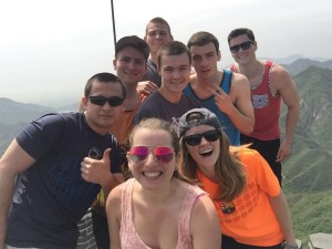 Selfie sticks are very useful! Penn State conquers the Great Wall of China.