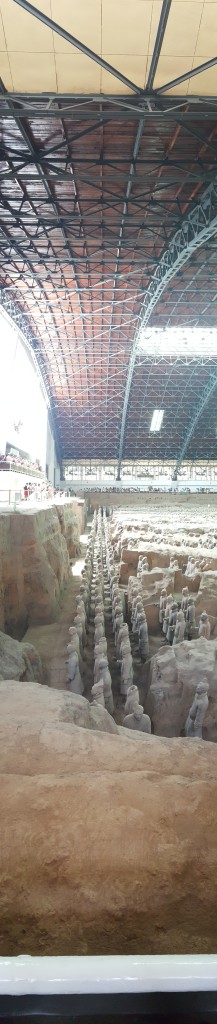 This was a side view of some of the best excavated soldiers. This is in the first pit.
