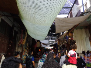 a typical medina market street. 