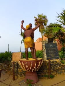 This famous statue comes from Guadeloupe and commemorates when the French abolished slavery. 