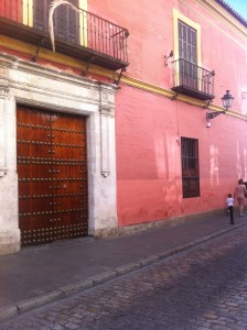 wooden door in Seville