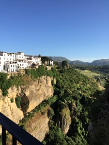 View of the opposite side of the cliff as seen from Puente Nuevo