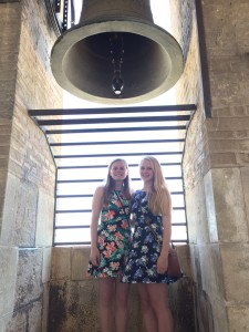 Under one of the tower's bells