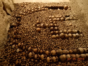 Some of the skulls and bones were arranged in patterns