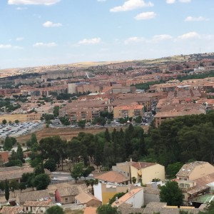 An overlook of Toledo as seen from the escalators
