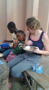 Dinner with the kids at Hope Community