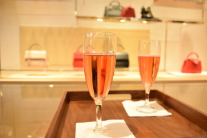 Champagne at Louis Vuitton