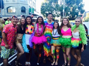 Friends and I at the Mardi Gras Parade