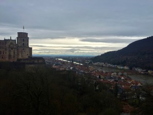 Quaint Heidelberg from atop the Schloss (castle)