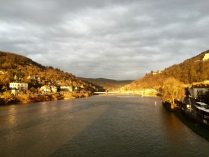 Valley awash in gold at sunset, taken from the Alte Brücke (Old Bridge)