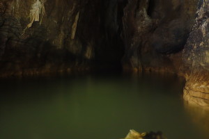 Rock pool inside the caves